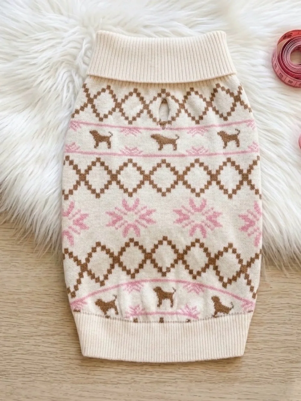 Victoria Secret PINK FairIsle Dog sweater sz- S